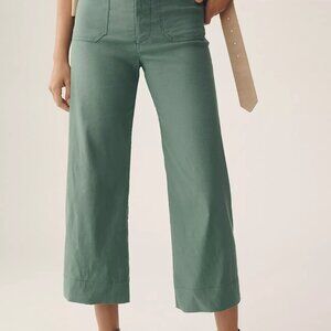 The Colette Cropped Wide-Leg Pants by Maeve